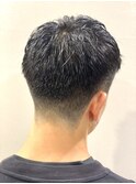 束間クールショート爽やかツーブロ刈り上げアップバング