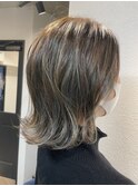 大人女性◆艶レイヤー前髪ピンクベージュ 髪質改善 縮毛矯正