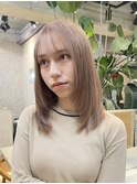 ミルクティーアッシュベージュカラーオリーブグレージュ30代