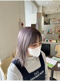 パープル×ブラック前髪インナー