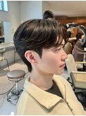 ダウンパーマ韓国ヘアビジネスマンショートセンターパート