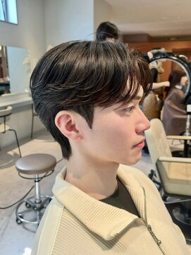 ノラギンザユー(NORA GINZA/U) ダウンパーマ韓国ヘアビジネスマンショートセンターパート