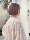 グレージュ×ぷつっとボブ◎