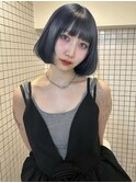 黒髪カタログ/クラゲヘアー/オリーブグレー/梅田