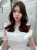 アリュウル 表参道 青山(Allure) ミディアムレイヤーカット/シースルーバング/グレージュ◎