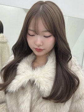 アイトーキョーエス 渋谷(AI TOKYO S) ヘーゼルベージュブリーチなしダブルカラー透明感カラーロング