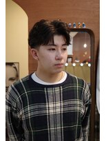 エディ(Edy)&nbsp;メンズコンマバングシャドウパーマ刈り上げ眉毛カット韓国ヘア