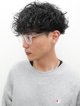 カーウォッシュバーバー(CARWASH BARBER) メンズ波巻きツイストスパイラル刈り上げショート0402