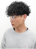 メンズ波巻きツイストスパイラル刈り上げショート0402