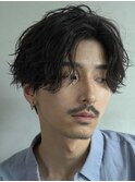 渋谷緩めシャドウルーズパーマ波巻きスパイラルフェザーパーマ