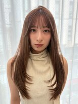 センネ 竹下駅前(Senne)&nbsp;竹下レイヤーカット/グレージュ/ロングレイヤー/前髪顔まわり