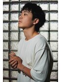ダウンバング×無造作パーマ