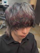 メンズサロン ガウディ 三宮店(men's salon Gaudi)&nbsp;フォックスカラー×ブリーチハイトーン×ホワイトカラー×ウルフ
