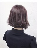 前下がりボブ×ラベンダーアッシュカラー♪