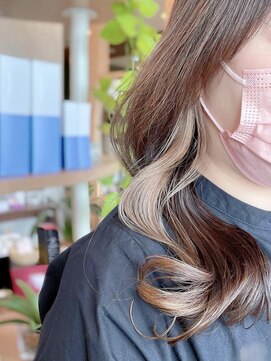 ヘアメイク ミチ 富田店(HAIRMAKE MICHI) 【MICHI 富田店 古作蓮】インナーカラー シルキーベージュ