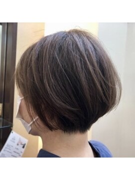 オブハーツ 若葉台店(OF HEARTS) 大人かわいいショートボブグレージュ【髪質改善/縮毛矯正】