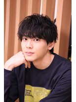 ネイビー(NAVY)&nbsp;女子ウケ○ ニュアンスカールでつくる束感ヘア