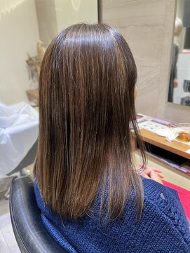 シェル 国分寺(shell) 白髪ぼかしハイライト/ハイライト/縮毛矯正/30代40代50代