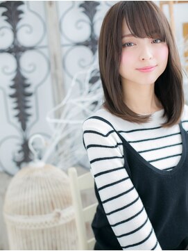 モッズヘア 越谷(mod's hair) 斜めバングオリーブアッシュ小顔ストレートc5越谷20代30代40代