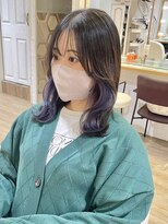 ネオリーブ チロル 横浜西口店(Neolive CiroL.)&nbsp;インナー ブルーラベンダー ケアブリーチ　ミディアムレイヤー