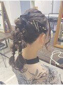 結婚式参列/お呼ばれヘア/おとなっぽヘア/ゆるふあ/ミディアム