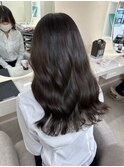 イメチェンハッシュカットフルバング似合わせレッドブラウン