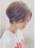 20代30代40代ハンサムショート丸みショート前髪なしショートボブ