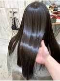 メルティカラーフェミニンロング似合わせカット髪質改善縮毛矯正