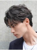渋谷フェザーパーマ刈り上げフェザーショートビジネスメンズヘア
