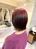 ネオリーブカフ 鶴ヶ峰店(Neolive caff)&nbsp;ダブルカラー ワインレッド　チェリーレッド　ルーツカラー