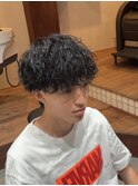 波巻きパーマ