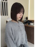 タッセルボブ/マロンベージュ/顔周り