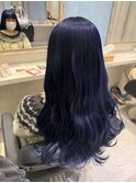 ダブルカラー/黒髪/ボブルフ/ネビージュ/原宿/