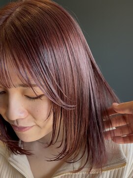 メルシー(merci) 【merci古河店】ピンクベージュ×ボブレイヤー