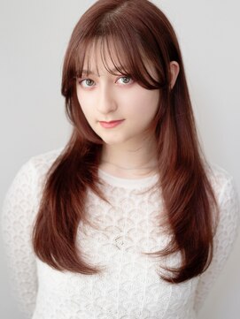アトラスサロン 札幌大通り(Atras.salon) 札幌/髪質改善/チェリーブラウン×韓国風巻きスタイル×艶ロング
