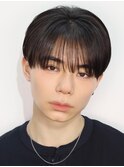 シースルーマッシュ韓国メンズヘアコンマバングフェザーパーマ