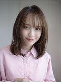 ミディアムレイヤー・ボブ/絶壁解消/20代/30代/長め