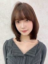 カロン トウキョウ 高円寺店(Kalon Tokyo)&nbsp;ミディアムレイヤー/こっくりブラウンカラー/顔周りレイヤー
