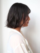銀座大人可愛い小顔濡れ髪ウェットヘア透け感艶カラー外ハネボブ
