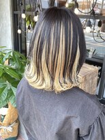 スロウ(Slow)&nbsp;抜きっぱなしブリーチ×コントラストカラー【デザインカラー】