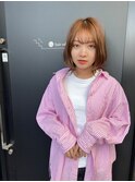 【竹之内蔵人】顔まわりレイヤー/くびれミディ/艶感ベージュ