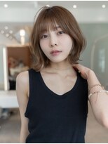 オースティン 調布アミックス(AUSTIN)&nbsp;大人かわいい前髪セシルカットココアブラウンフリンジウェーブ