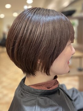 アイニ 河内小阪店(aini) 白髪ぼかしカラー白髪ぼかしハイライト大人ショート30、40、50代