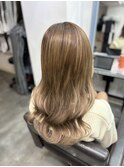 #プルエクステ#アッシュ#ベージュ