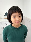 キッズカット女の子オン眉ミニボブ【suiw】昭和町/天王寺/阿倍野