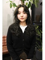 ニール シトロン 名古屋 伏見 丸の内(NEELU citron)&nbsp;ニュアンスパーマ癖毛風パーマオリーブベージュ