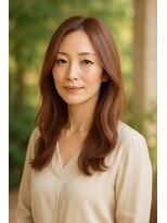 ビューティフルマインド(Beautiful mind)&nbsp;ロング×ピンクベージュ