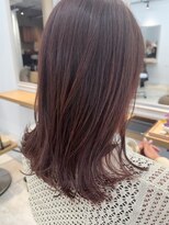 トリート 千葉店(TREAT)&nbsp;ラズベリーブラウン/外ハネミディ/透明感カラー