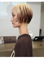 レコ 渋谷(LECO)&nbsp;ベージュブラウンルーツデザインショート