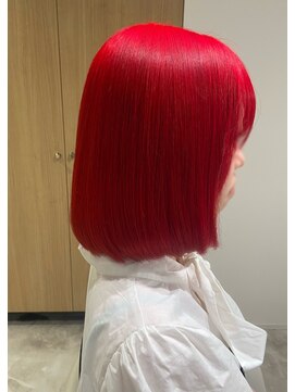 ソイクフ 四条大宮店(SOY-KUFU) 20代30代40代◎似合わせ原色レッドボブスタイル